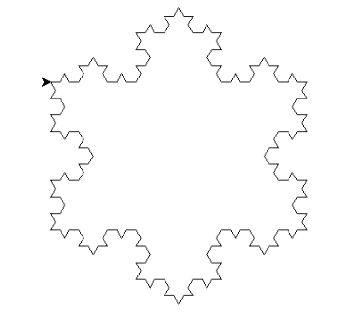 Koch snowflake , order =3 